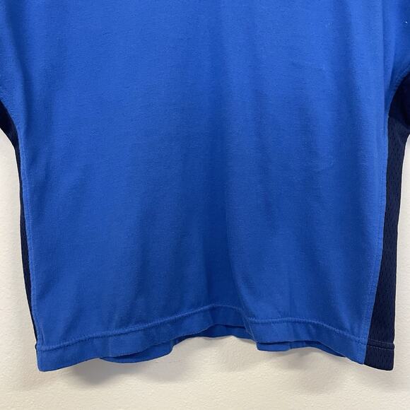 Vintage Hanes Sport V-Neck T Shirt Blue Black Unisex Size Small - Picture 2 of 7